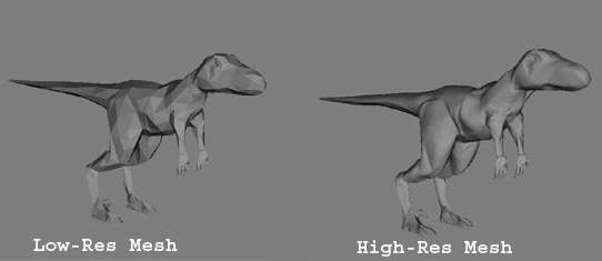 Low Res & High Res Mesh